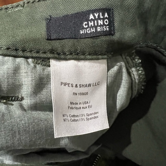 Veronica Beard Ayla cotton chino pants in army green size 30/10 - Picture 5 of 7